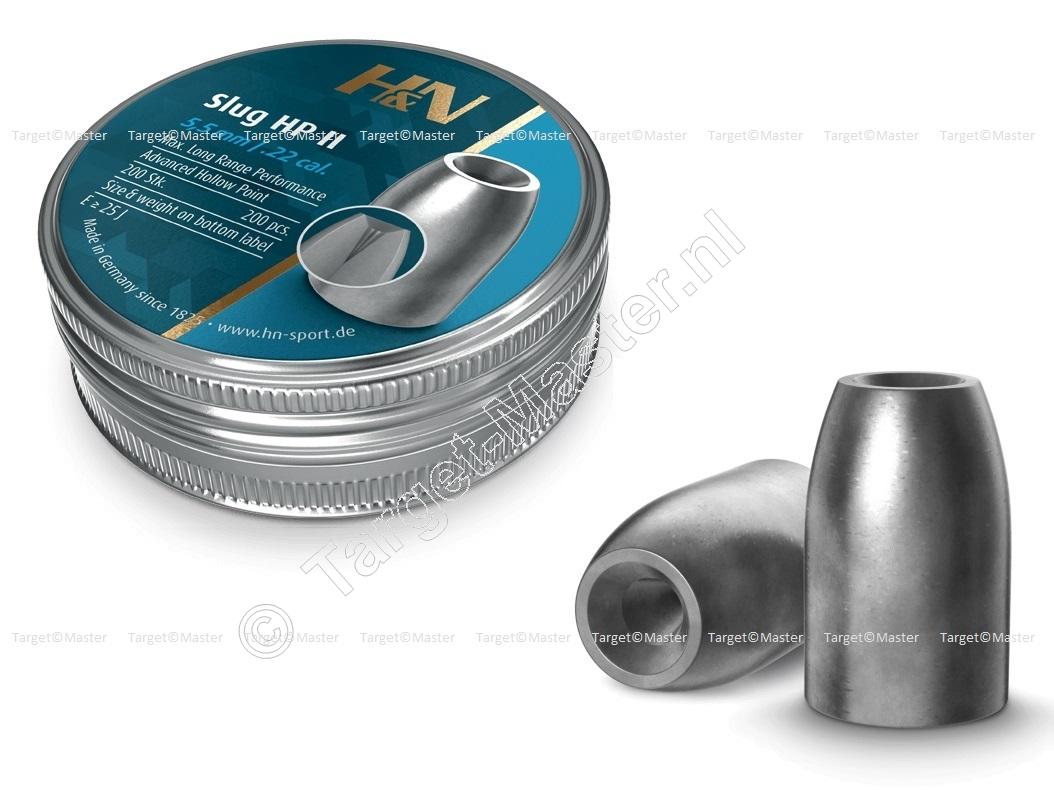 H&N Slug HP II 5.50mm .218 Luchtdruk Kogeltjes 1.62 gram, 25 grain blikje 200
